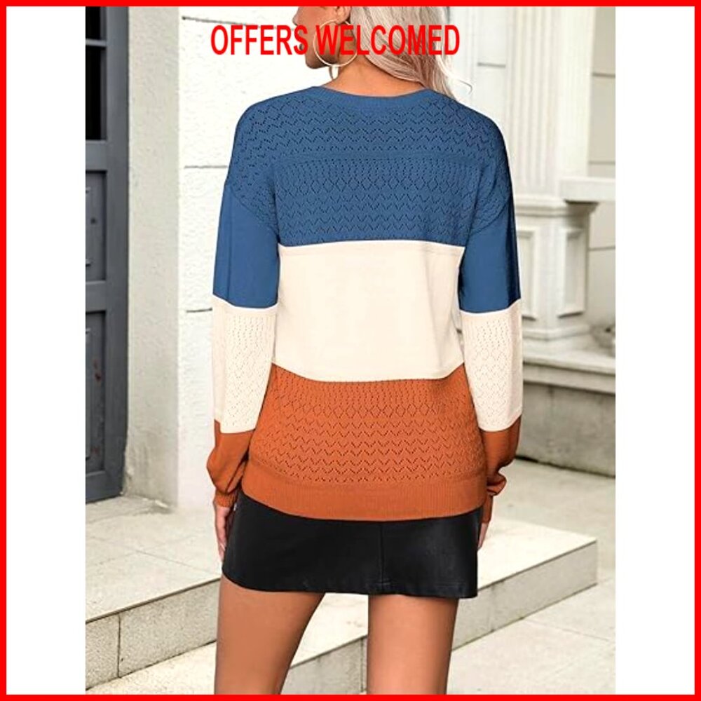 Viscose Polyester Polyamide Crochet Pullover Swea… - image 4